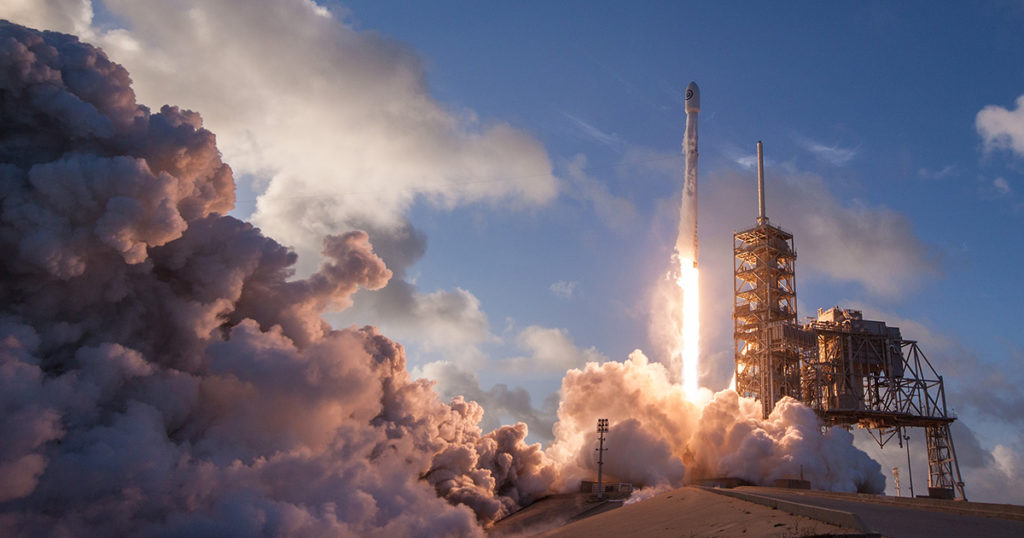Spacex rocket launching